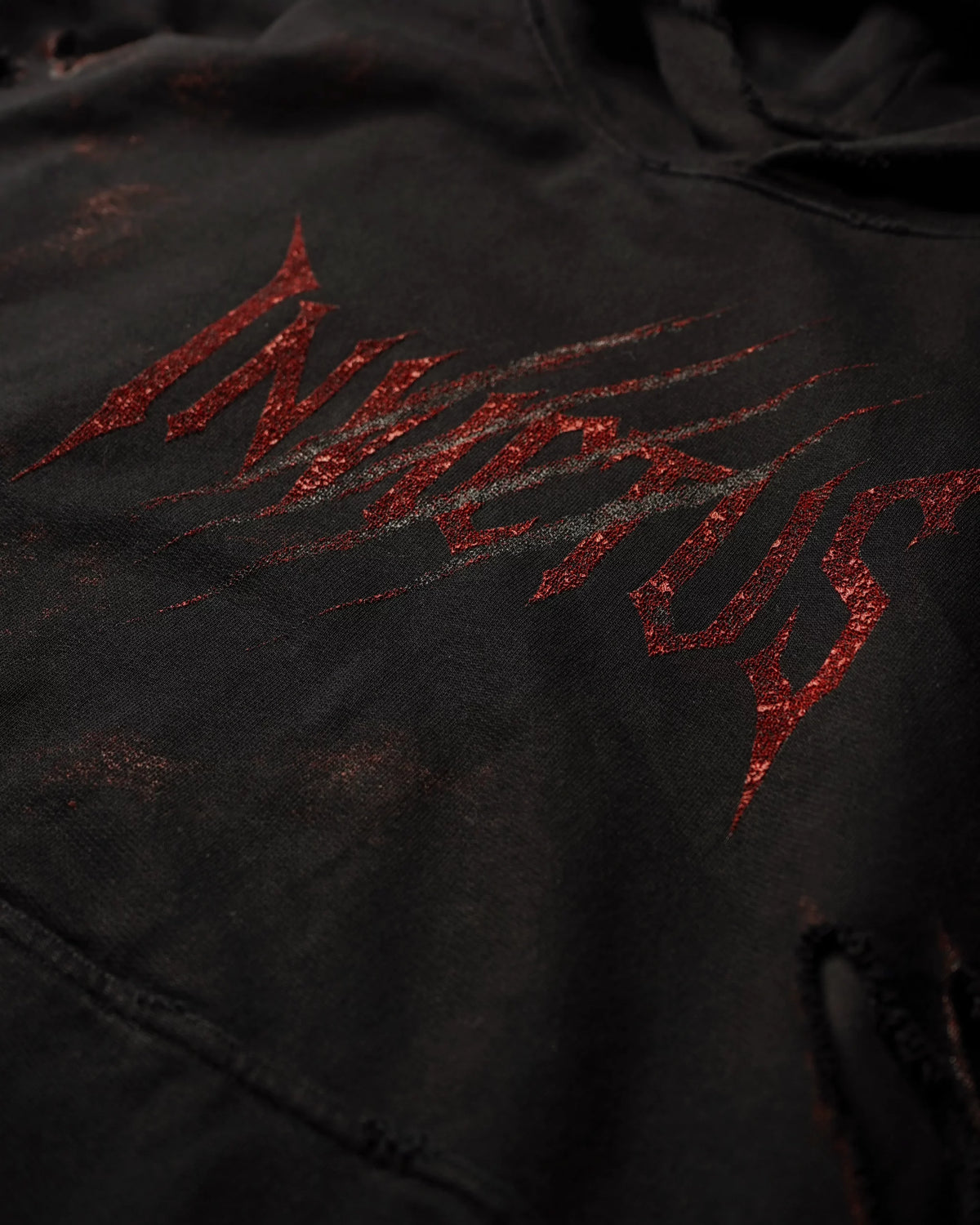 INVICTUS DESTROYED LAYERED HOODIE / 戰損彈孔雙層帽T