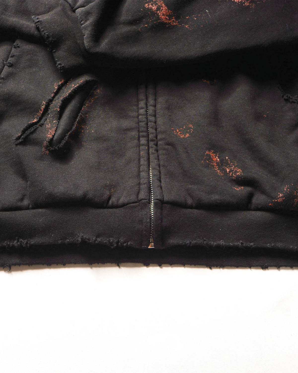 INVICTUS DESTROYED LAYERED ZIP HOODIE / 戰損彈孔雙層連帽外套