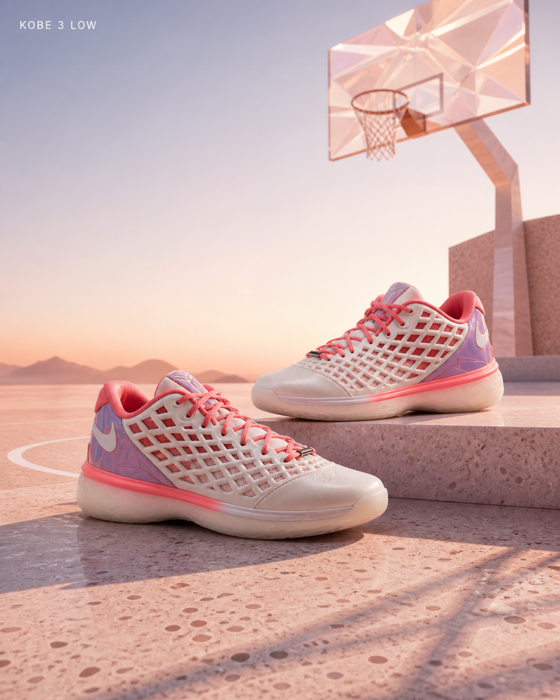 Nike Kobe 3 Low Protro IQ3917-100 粉白虹彩商品圖