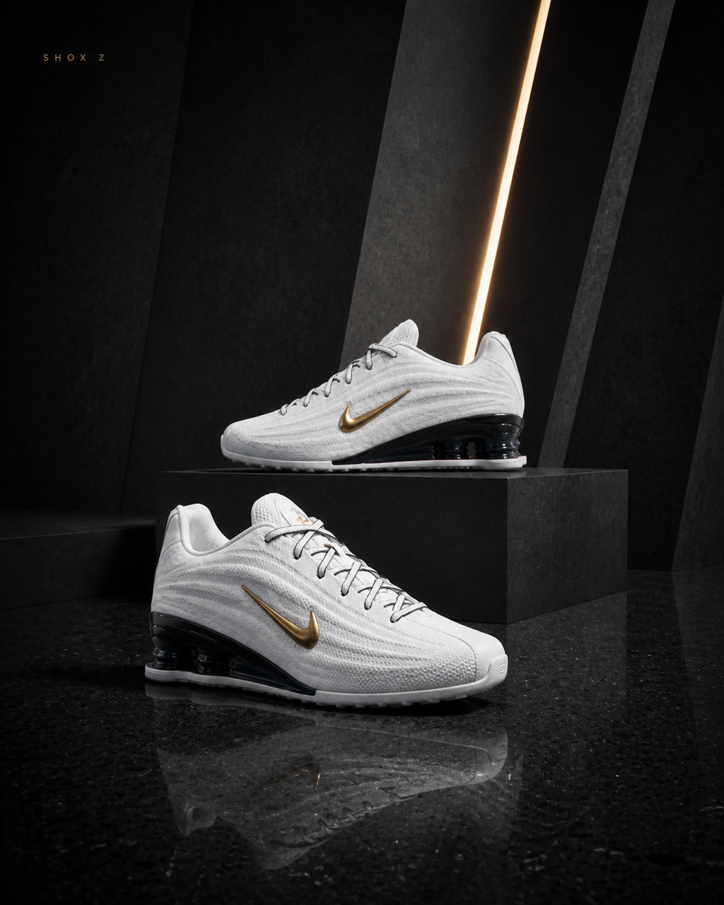 Nike Shox Z HQ7540-100 白金黑柱商品圖