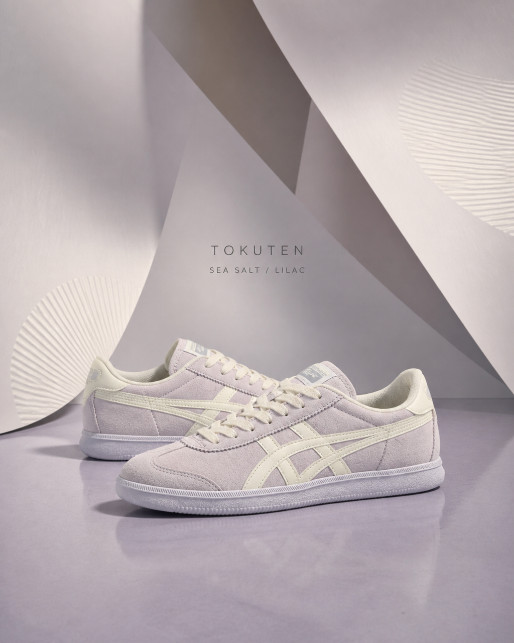 Onitsuka Tiger 鬼塚虎 Tokuten 海鹽薰衣草紫 奶油白 麂皮薄底鞋 1183C254-021