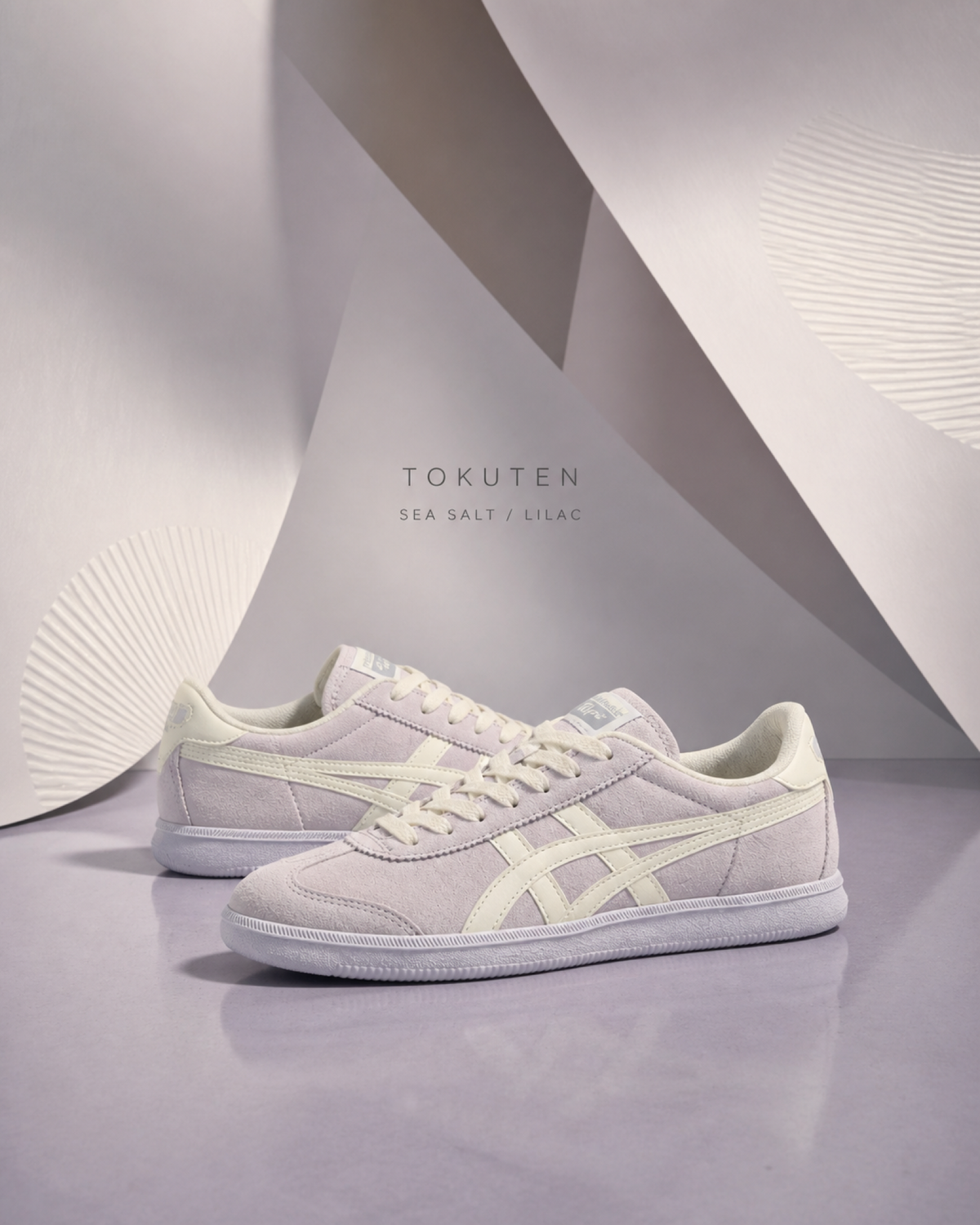 Onitsuka Tiger 鬼塚虎 Tokuten 海鹽薰衣草紫 奶油白 麂皮薄底鞋 1183C254-021