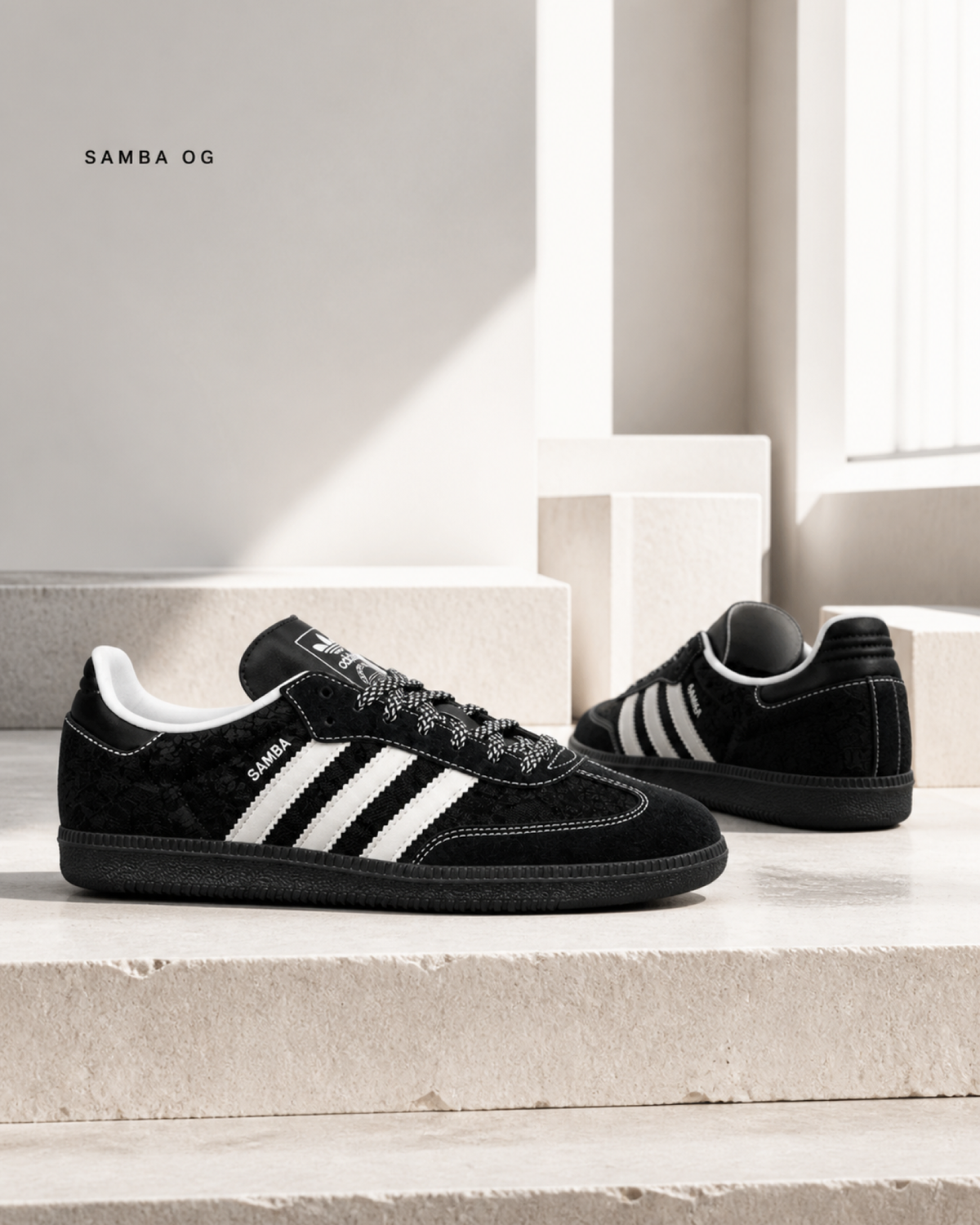 Adidas SAMBA OG 黑 黑紋 黑灰 板鞋 黑色 黑白 KH7842