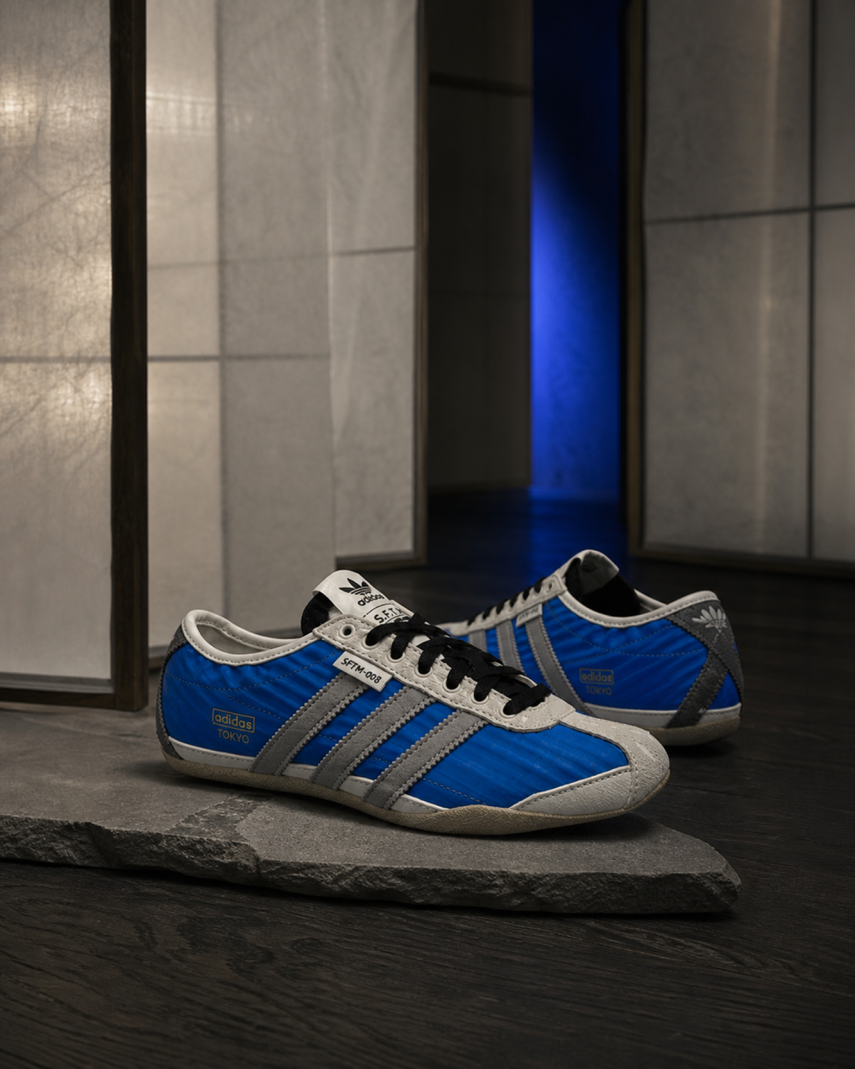 Adidas x SFTM Tokyo W Blue Bird 藍 聯名 灰藍 復古 平底 藍色 KJ4402
