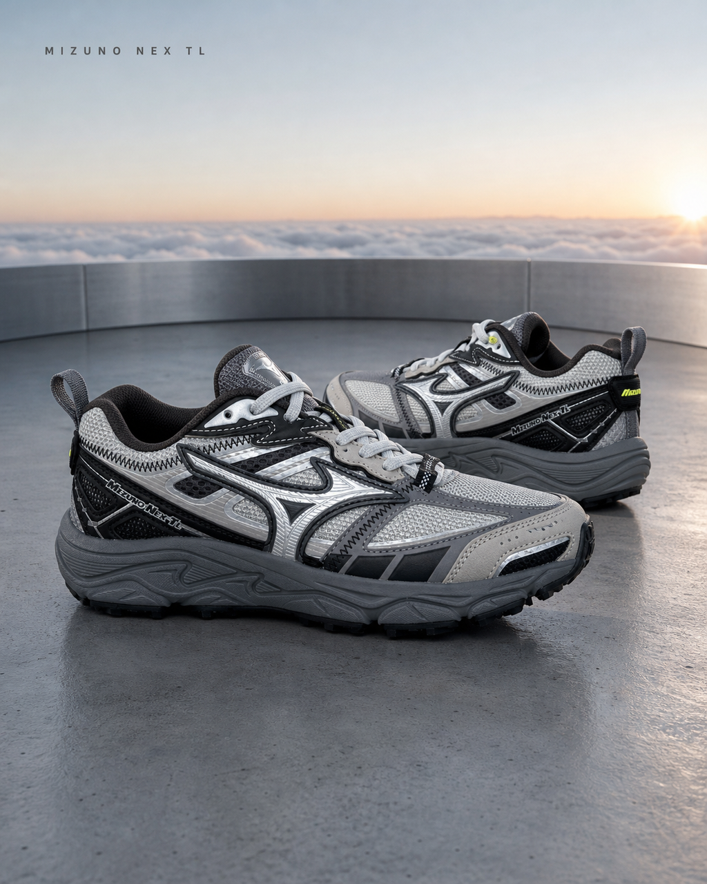 Mizuno NEX TL 銀灰復古越野鞋 D1GH262907
