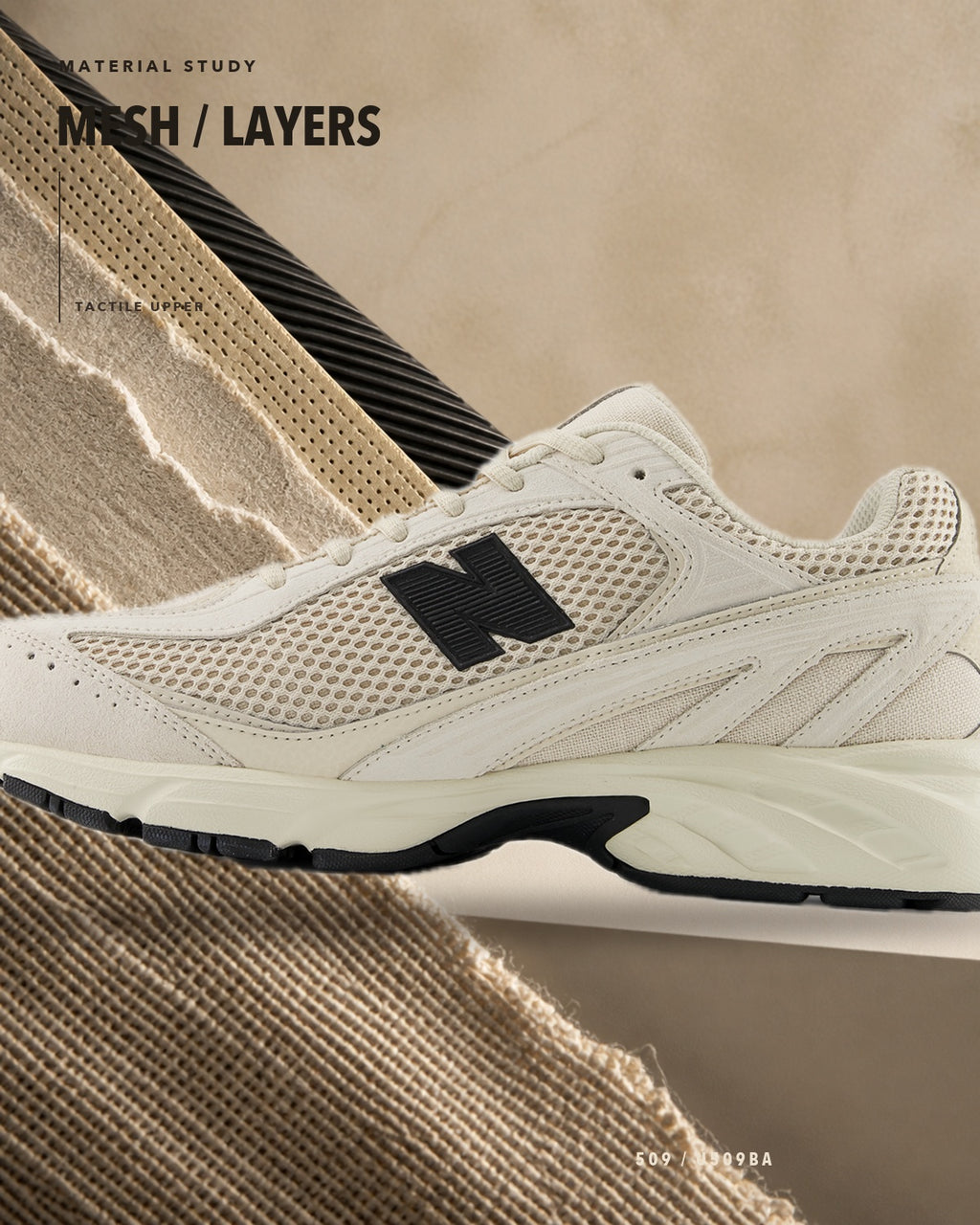 New Balance 509 U509BA 網布材質細節