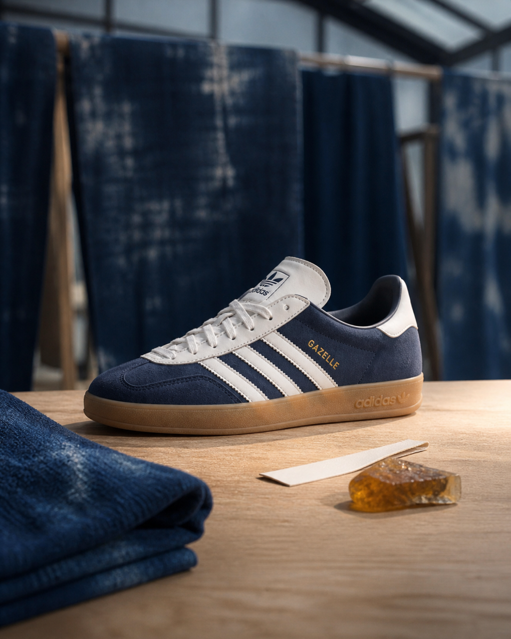 ADIDAS GAZELLE INDOOR 霧霾藍 海軍藍 白色 焦糖底 麂皮 皮革 IH9650