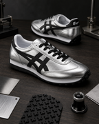 Onitsuka Tiger 鬼塚虎 EDR 78 液態銀 黑色 銀黑復古跑鞋 1183C530-020