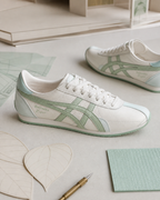 Onitsuka Tiger 鬼塚虎 Runspark 象牙白 青蘋果綠 薄荷底 皮革休閒鞋 1183C442-100