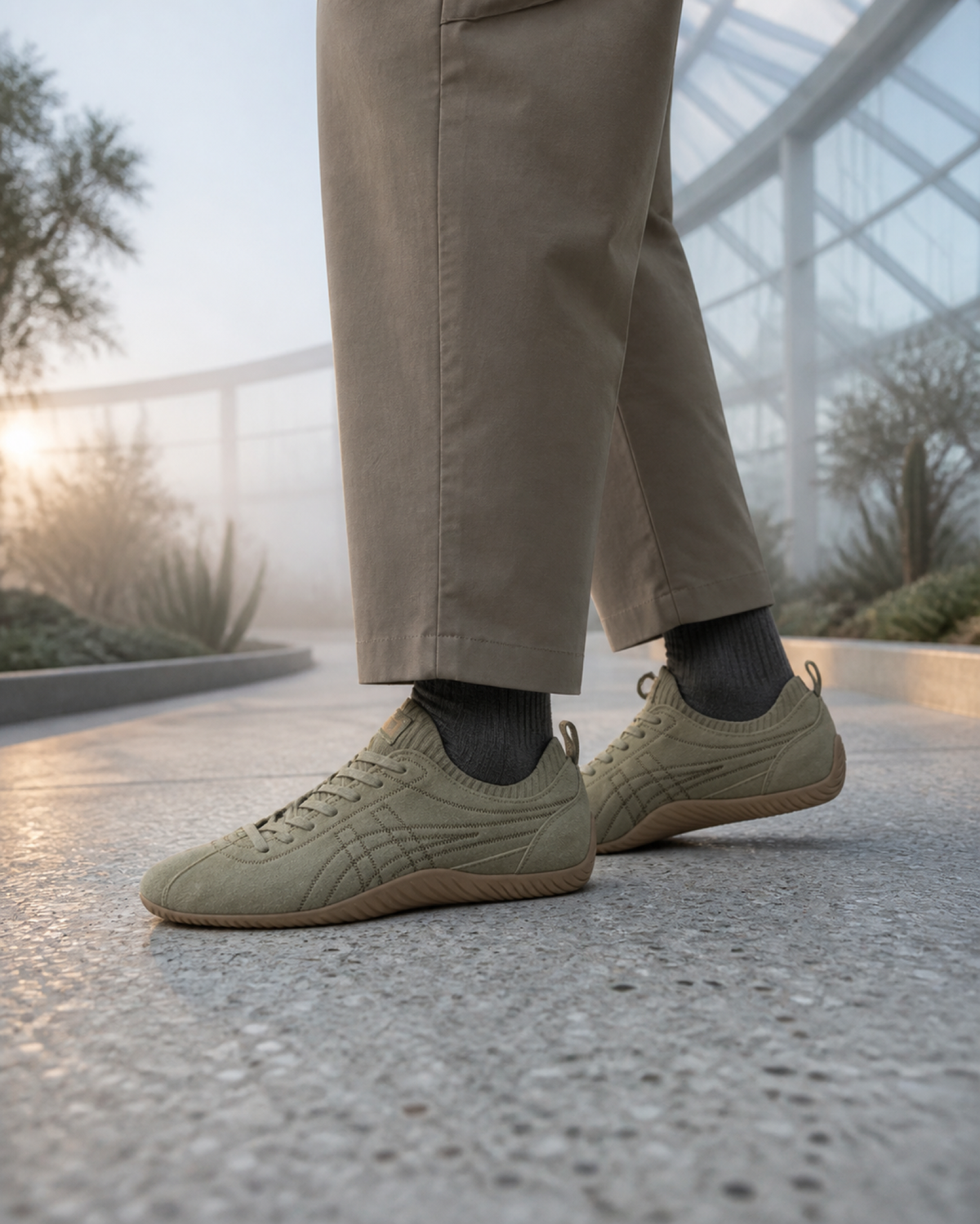 Onitsuka Tiger 鬼塚虎 SCLAW 地衣灰綠 棕石底 全麂皮休閒鞋 1183C489-300