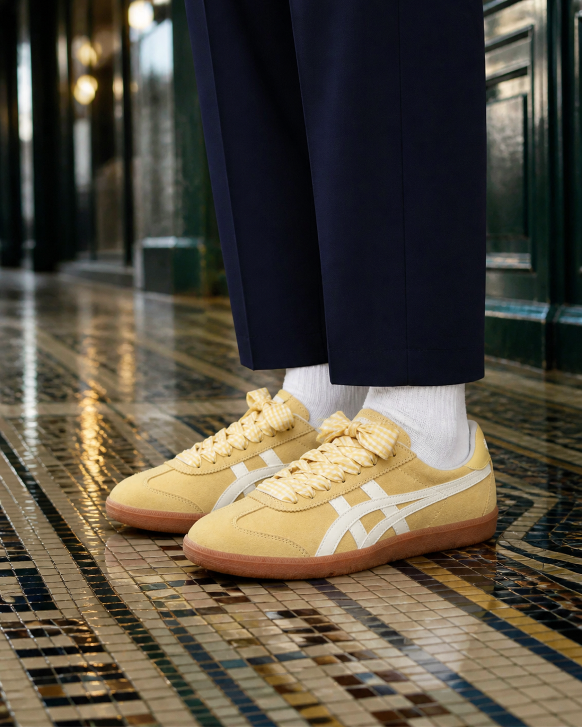 Onitsuka Tiger 鬼塚虎 Tokuten 奶油黃 象牙白 焦糖底 麂皮薄底鞋 1183C562-750