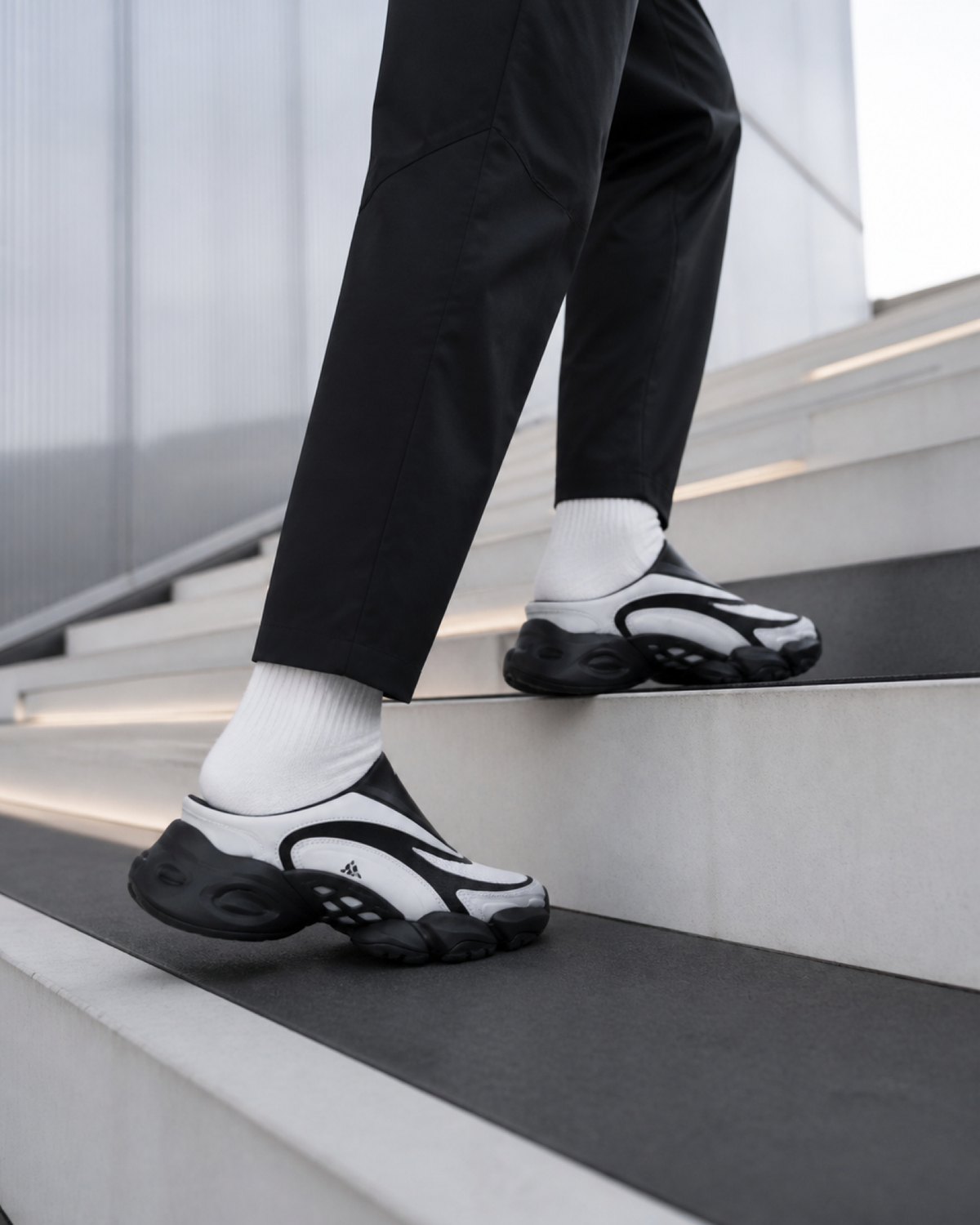 Adidas XLG Runner Mule FOS 白黑色 白色 黑 穆勒 拖鞋 L44628
