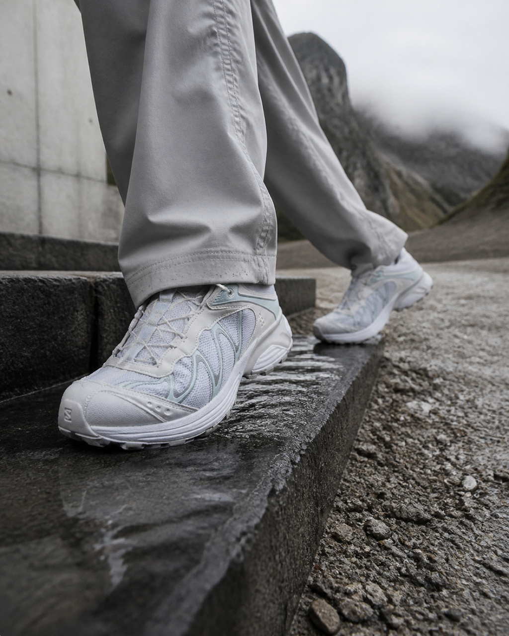 Salomon XT-Whisper 白灰銀機能越野鞋 L47761900