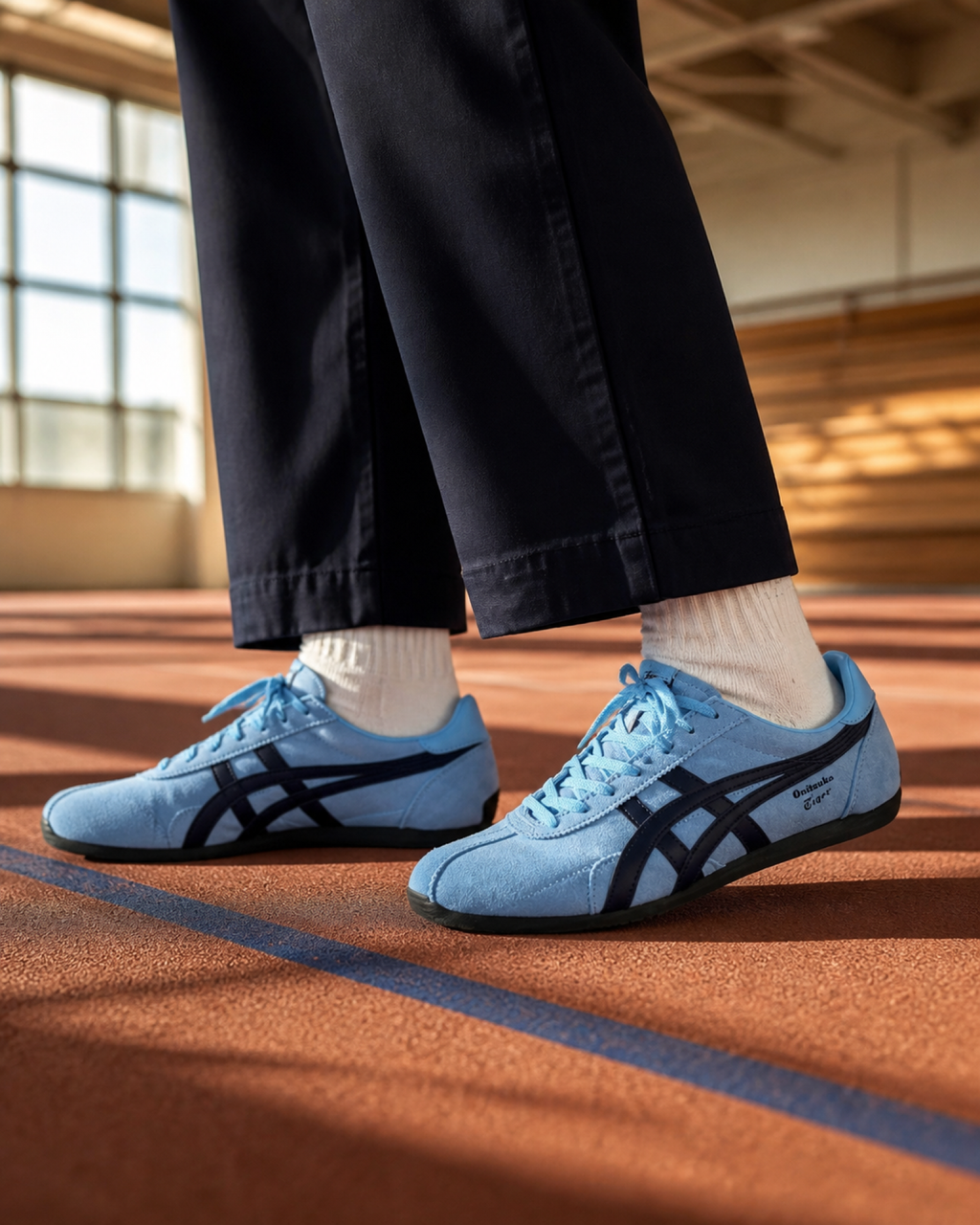 Onitsuka Tiger 鬼塚虎 Runspark 天空藍 深海軍藍 麂皮薄底鞋 1183C338-401