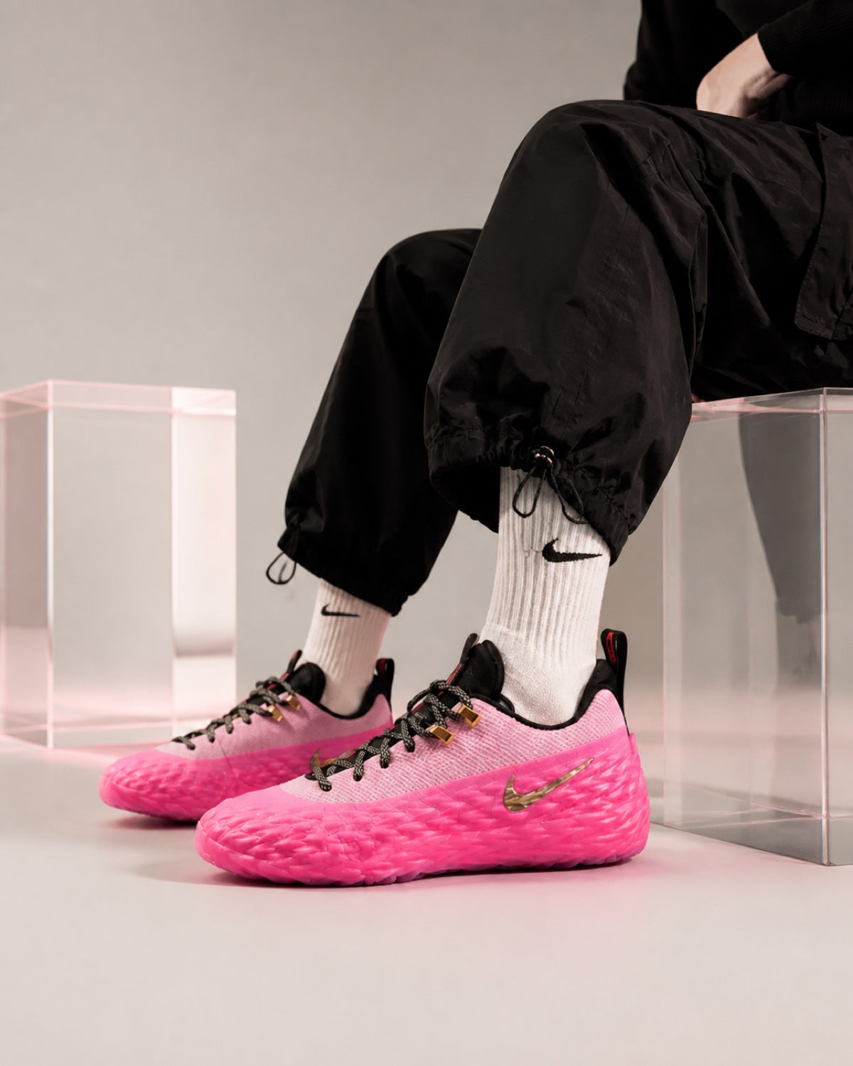 Nike S.T. CHARGE PE 粉紅冰底籃球鞋 IO8063-600