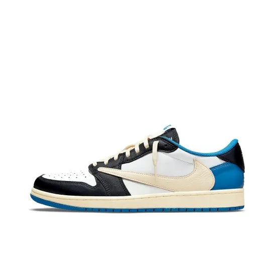 Fragment x Travis Scott x Air Jordan 1 Low DM7866-140 藍白 三方聯名 藤原浩 倒鉤 閃電