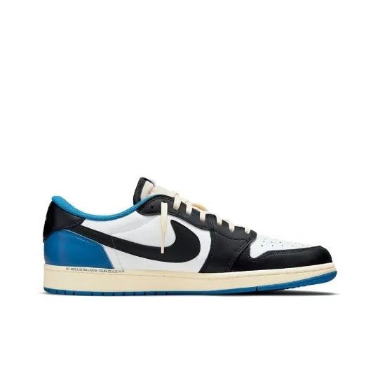 Fragment x Travis Scott x Air Jordan 1 Low DM7866-140 藍白 三方聯名 藤原浩 倒鉤 閃電