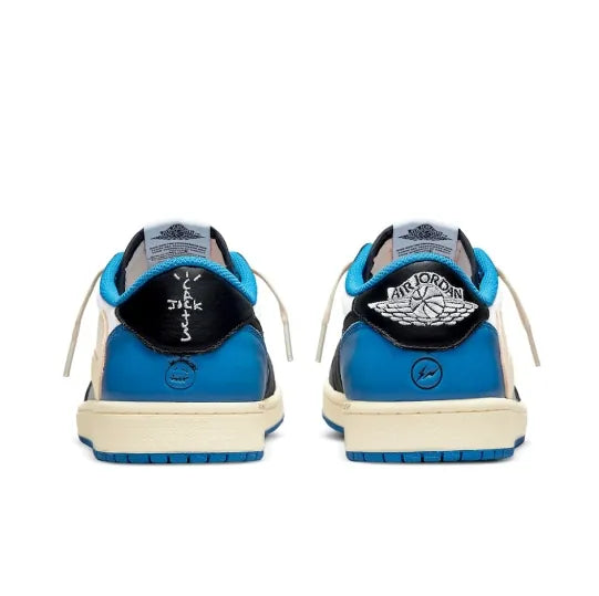 Fragment x Travis Scott x Air Jordan 1 Low DM7866-140 藍白 三方聯名 藤原浩 倒鉤 閃電