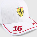 Ferrari F1 Team 法拉利 2025 Team Charles Leclerc 16 Driver Cap 樂樂 帽子 超狂限時折扣中 紅色/白色