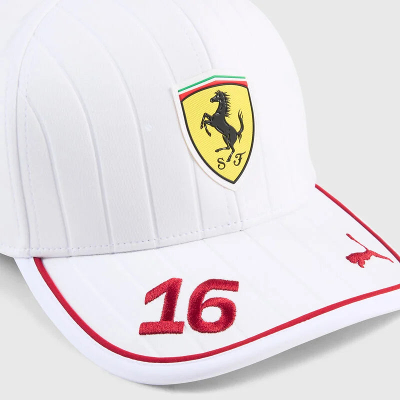Ferrari F1 Team 法拉利 2025 Team Charles Leclerc 16 Driver Cap 樂樂 帽子 超狂限時折扣中 紅色/白色