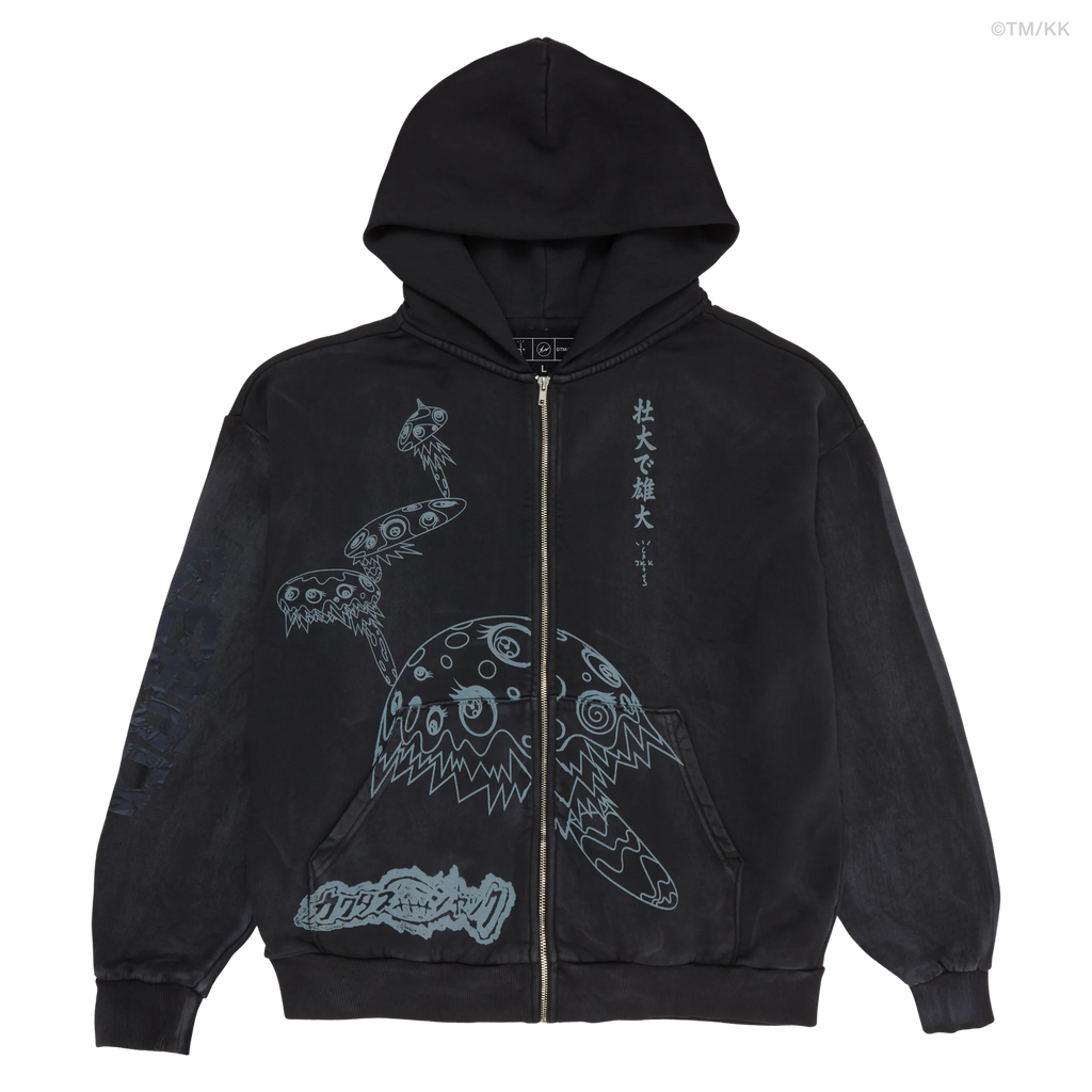 Travis Scott x FRAGMENT x 村上隆「REBORN」拉鍊連帽 ZIP-UP HOODIE