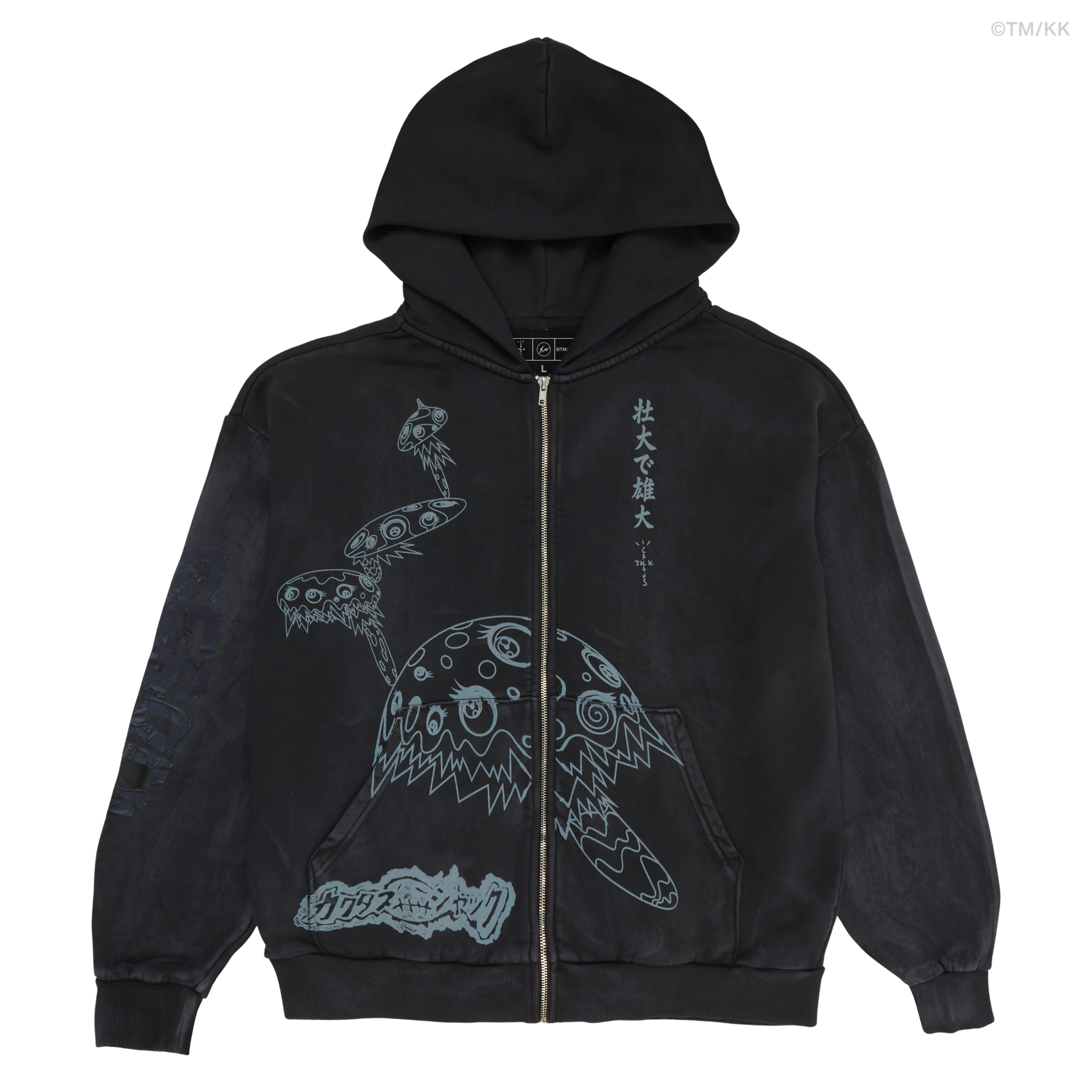 Travis Scott x FRAGMENT x 村上隆「REBORN」拉鍊連帽 ZIP-UP HOODIE