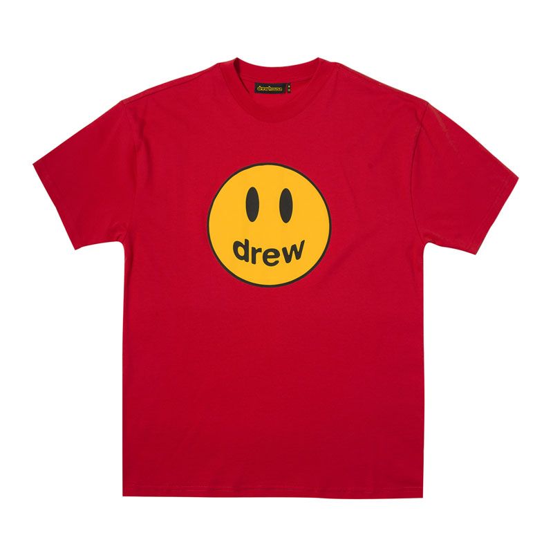 Drew House A笑臉 短袖T恤 紅色 DH-HJ2517-RD