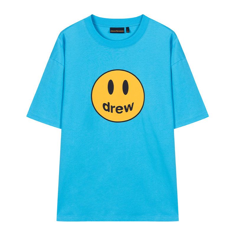 Drew House A笑臉 短袖T恤 藍色 DH-HJ2521-BL