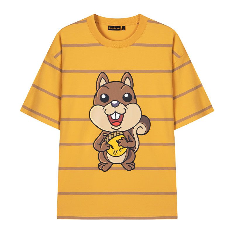 Drew House 條紋松鼠 短袖T恤 金色條紋 DH-HJ2535-GYS