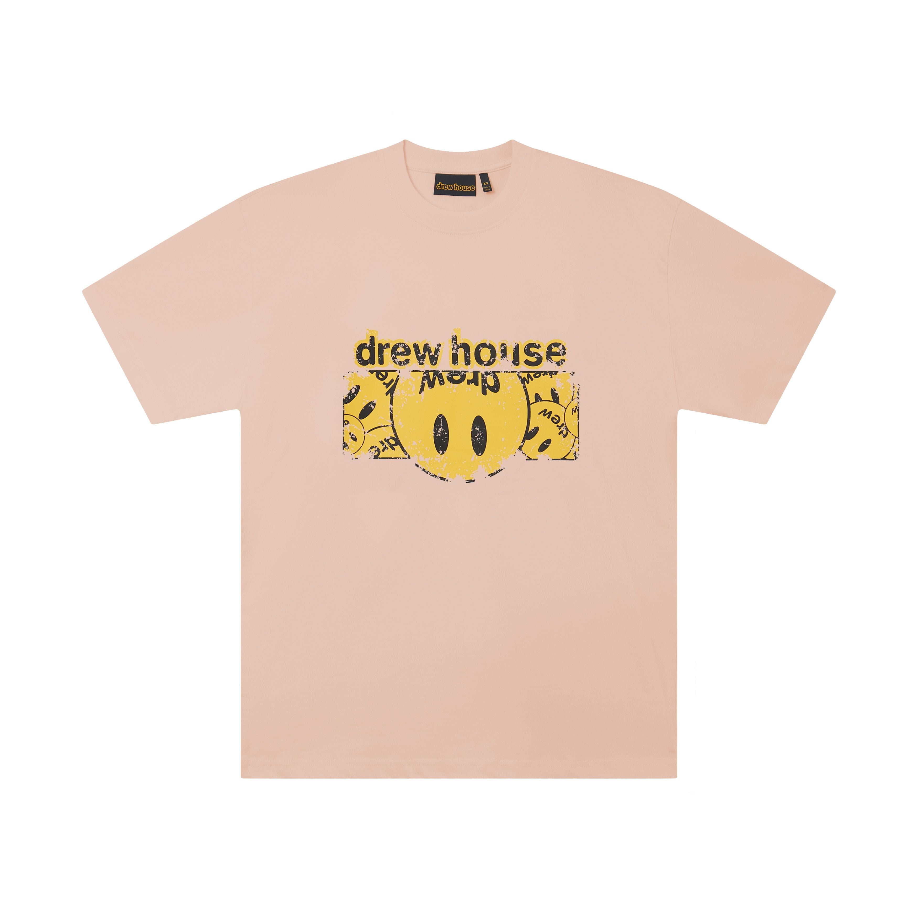 Drew House 倒置笑臉 短袖T恤 玫瑰粉 DH-HJ2612