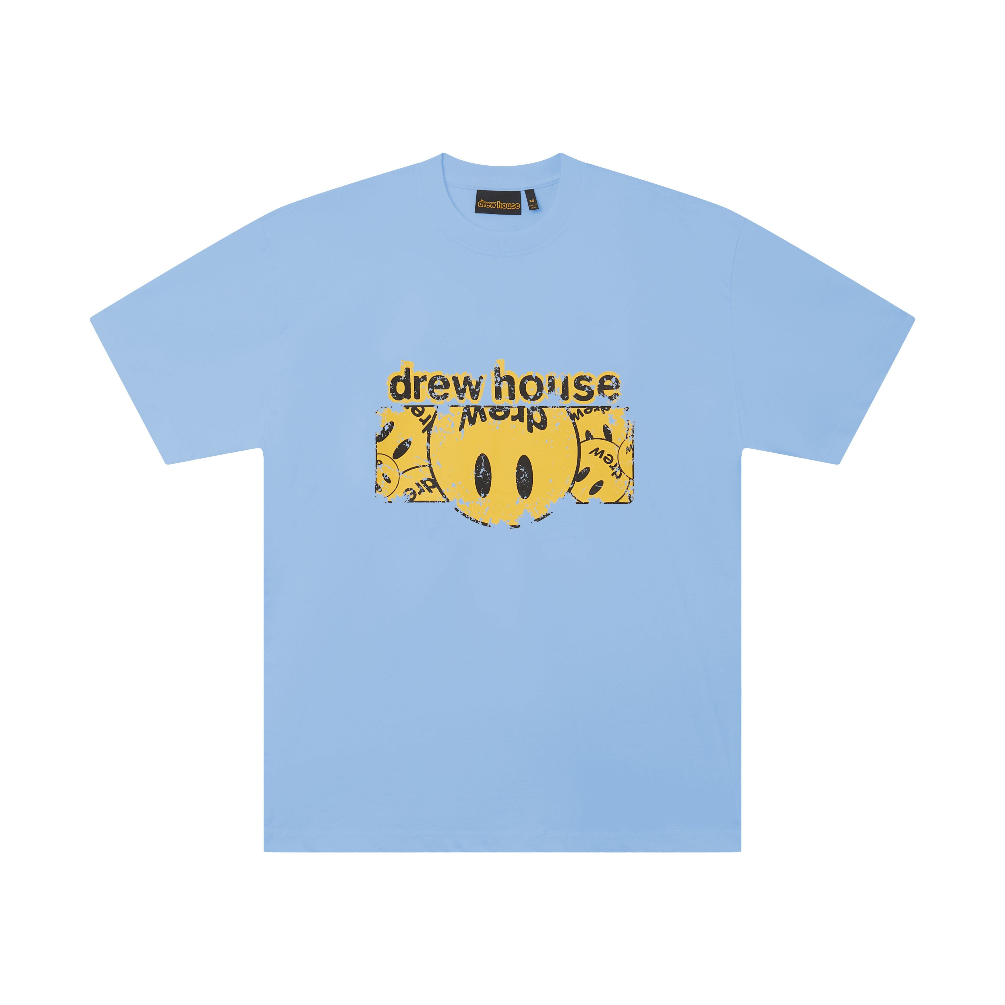 Drew House 倒置笑臉 短袖T恤 太平洋藍 DH-HJ2612