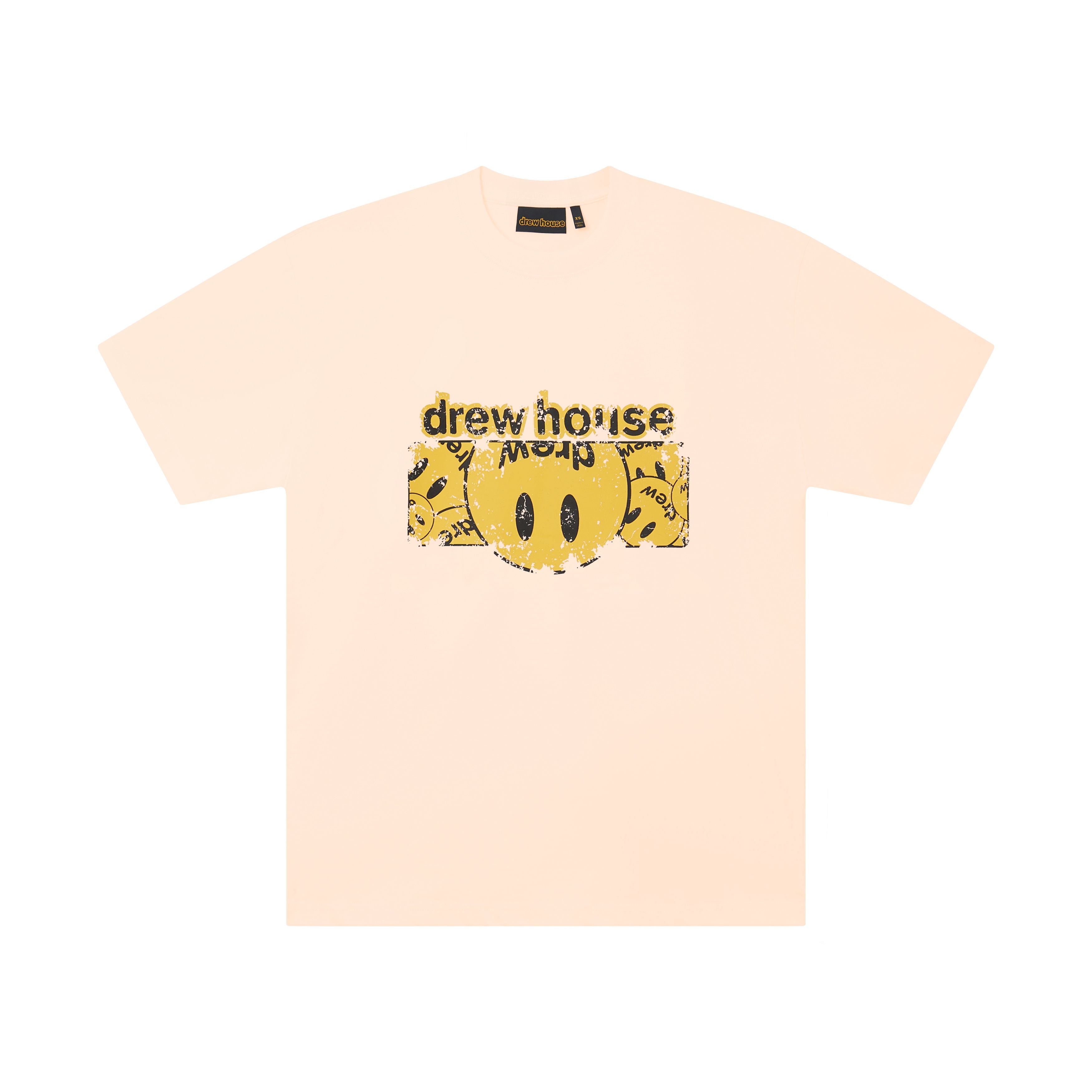 Drew House 倒置笑臉 短袖T恤 奶白色 DH-HJ2612