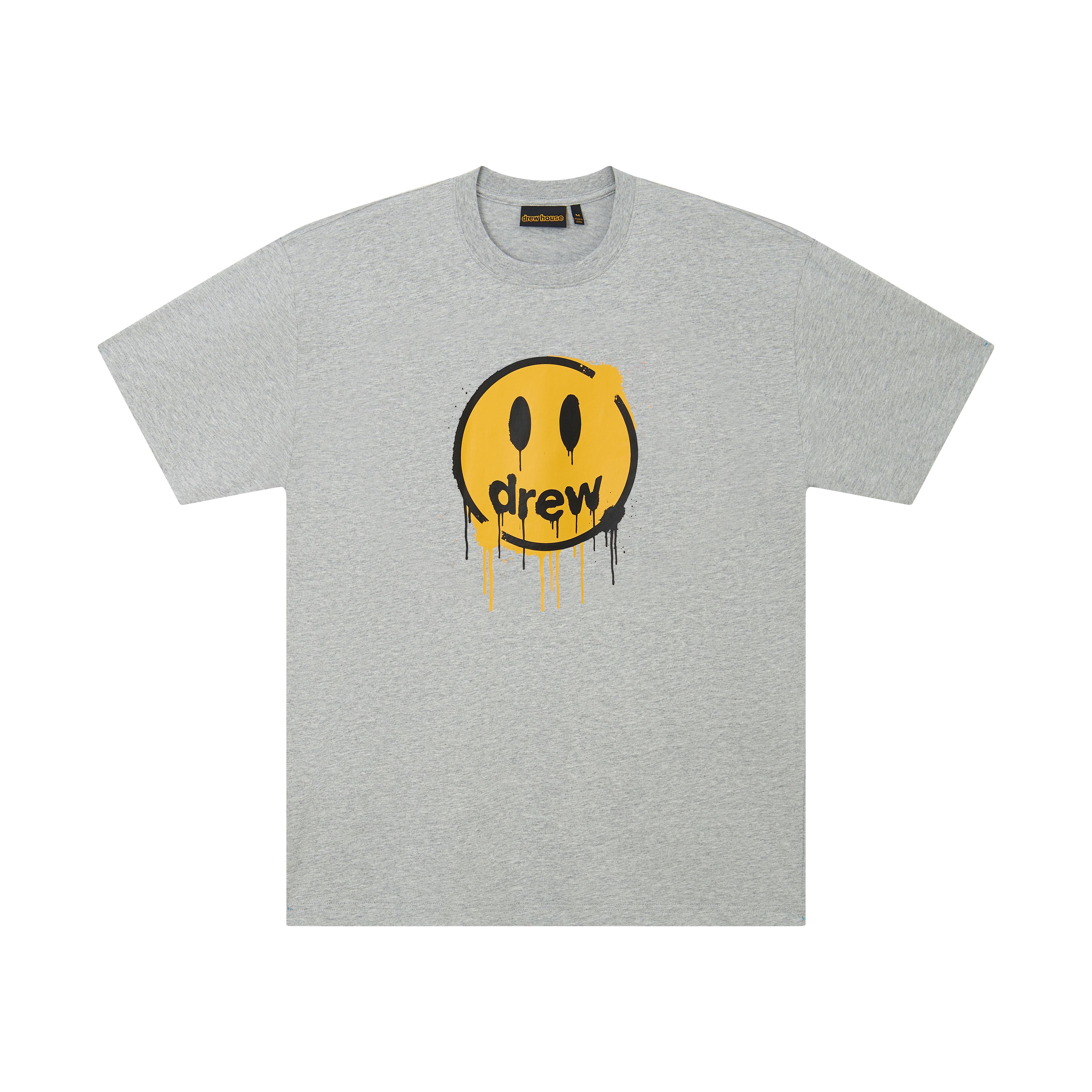 Drew House 潑墨笑臉 短袖T恤 麻灰色 DH-HJ2627
