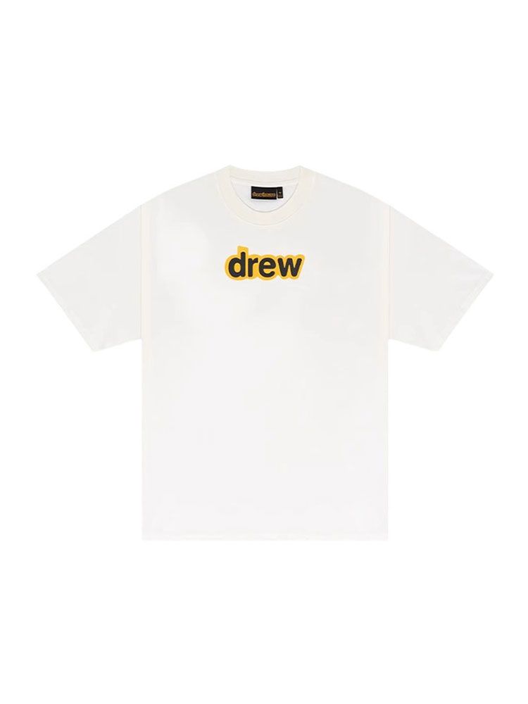 Drew House A字母 短袖T恤 米白色 DH-SS23-004