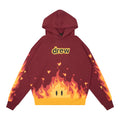 Drew House 火焰 帽T 酒紅色 DR-FW22-203