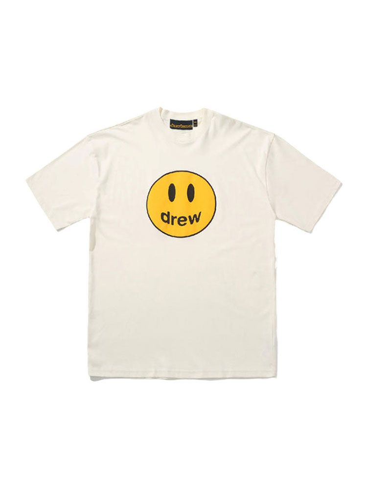 Drew House A笑臉 短袖T恤 米白色 DR-SS21-109