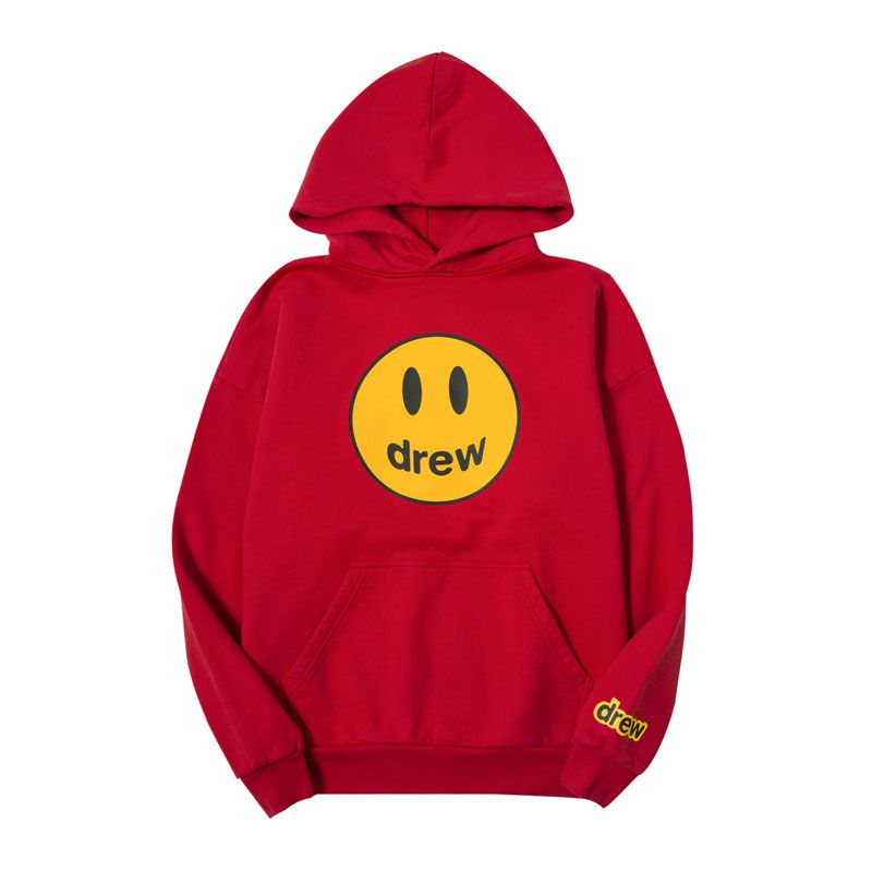 Drew House A笑臉 帽T 紅色 DR0116