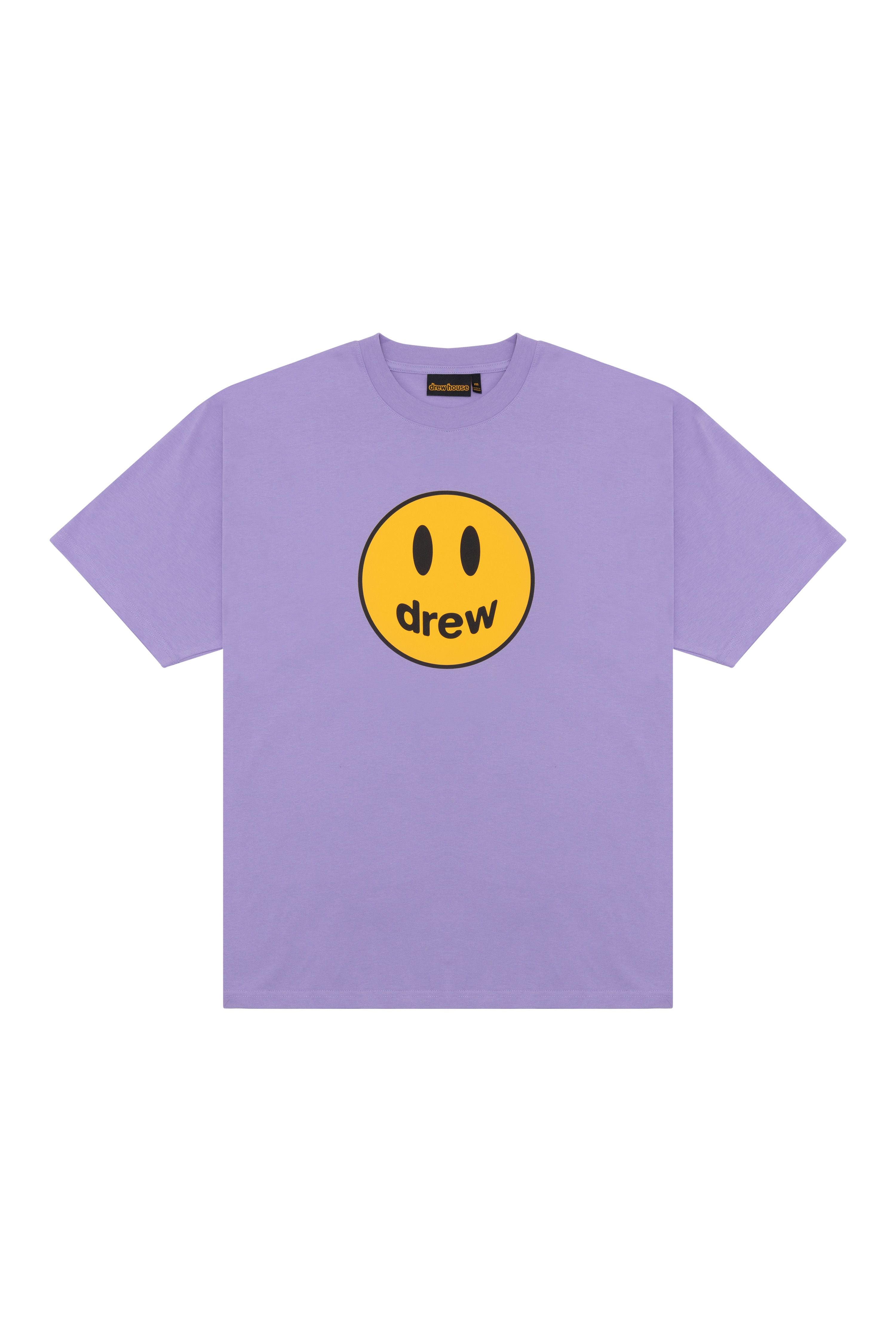 Drew House A笑臉 短袖T恤 薰衣草色 DW-FW23-002