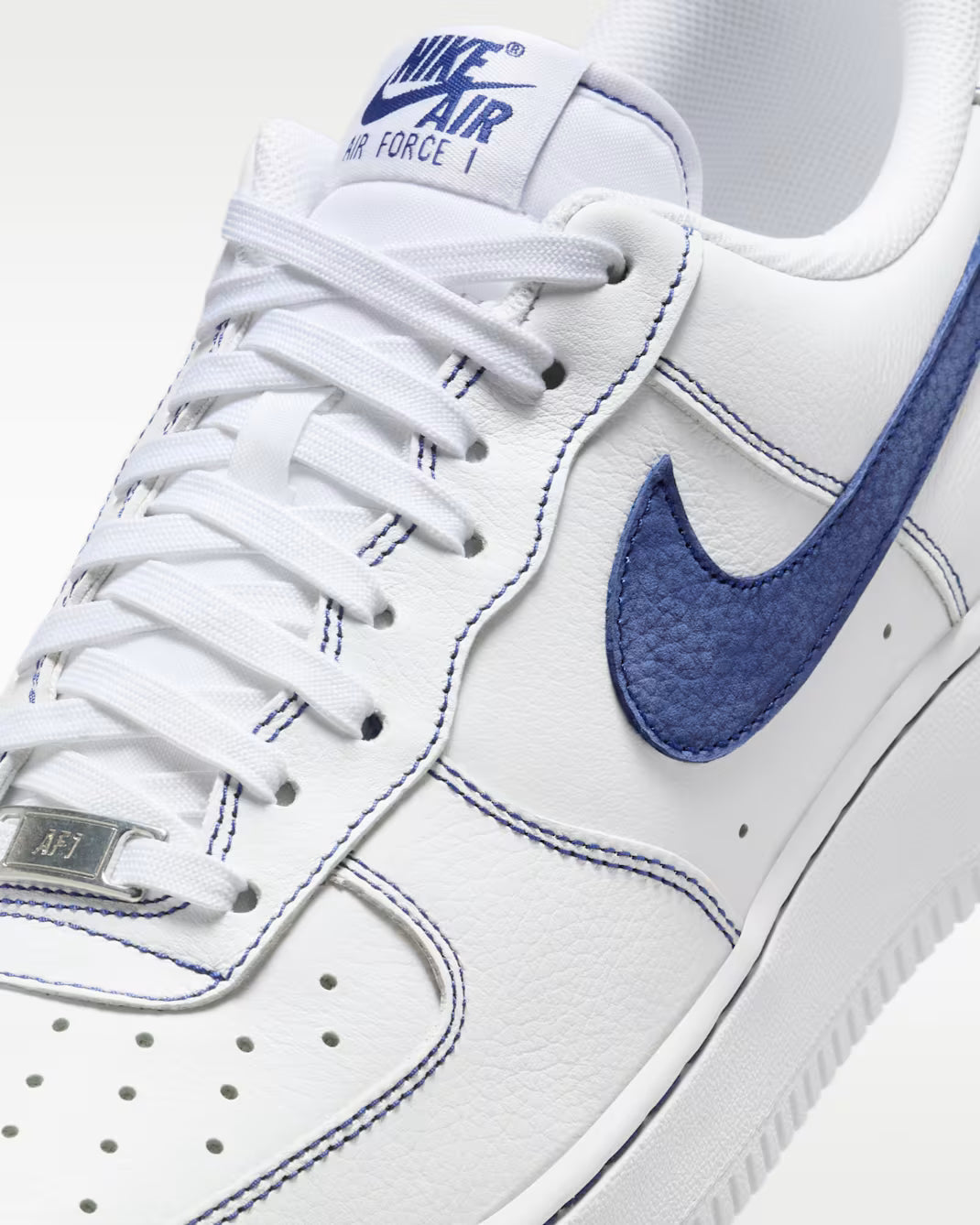 Nike Air Force 1 '07 LV8 白藍縫線荔枝皮 HQ2037-100
