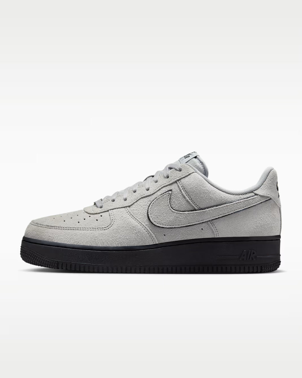 NIKE AIR FORCE 1 '07 麂皮 黑底 羊毛灰 男款 HQ1966-001