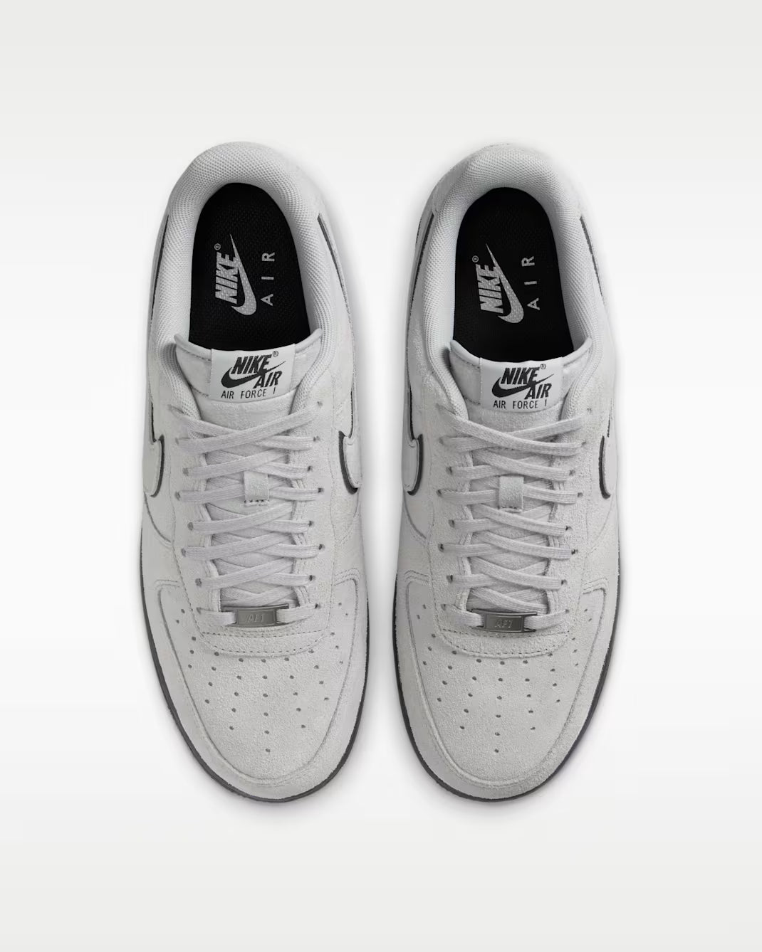 NIKE AIR FORCE 1 '07 麂皮 黑底 羊毛灰 男款 HQ1966-001