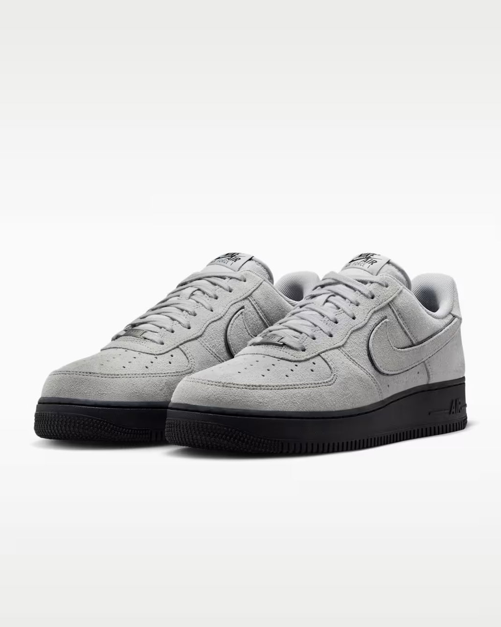 NIKE AIR FORCE 1 '07 麂皮 黑底 羊毛灰 男款 HQ1966-001