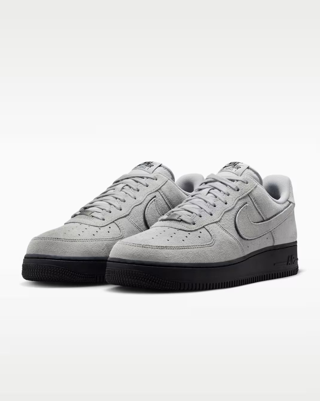 NIKE AIR FORCE 1 '07 麂皮 黑底 羊毛灰 男款 HQ1966-001