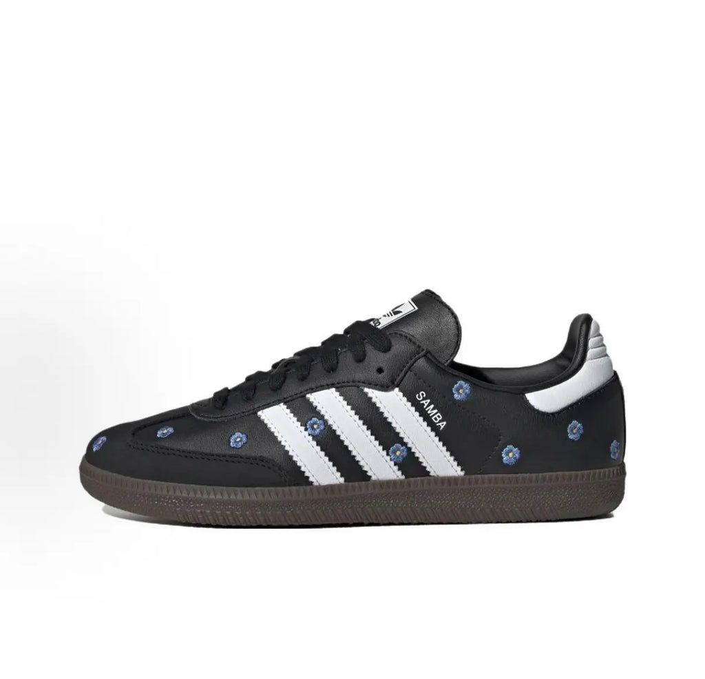 adidas originals SAMBA OG 刺繡小花 黑 IF4397