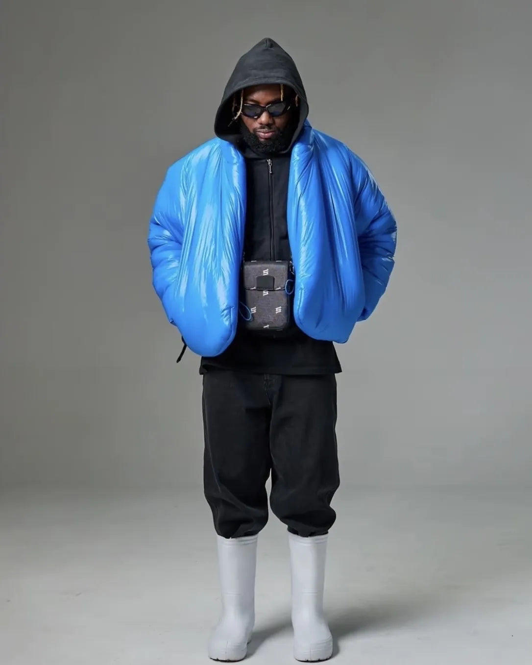 YEEZY x GAP x BALENCIAGA 三方聯名限量衝鋒外套 藍色 #SGA同款