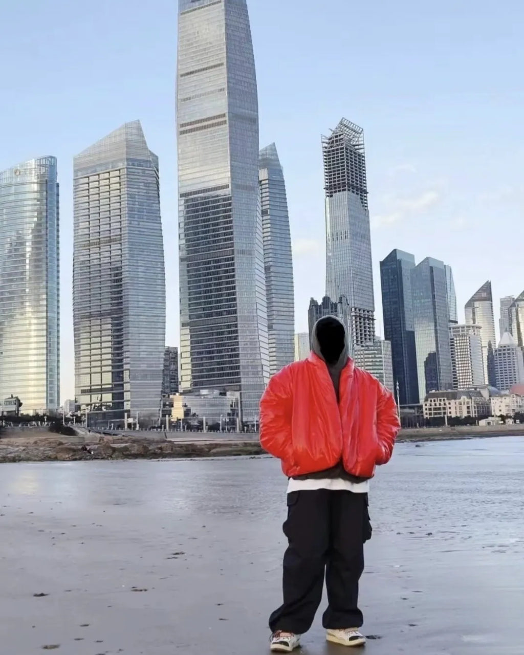 YEEZY x GAP x BALENCIAGA 三方聯名限量衝鋒外套 紅色 #SGA同款