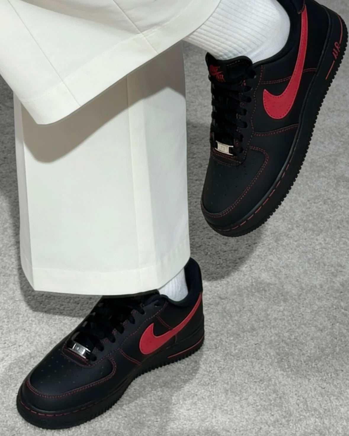 Nike Air Force 1 "Bred" 縫線 黑紅 HQ2037-005