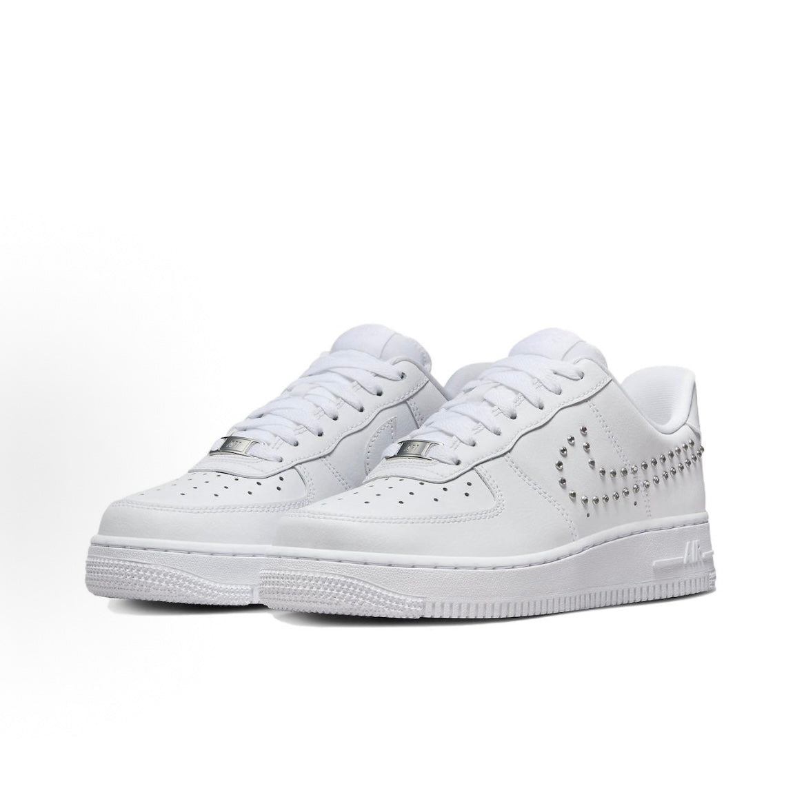 Nike Air Force METALLIC SILVER 全白 鉚釘 銀勾 FQ8887-100