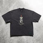 𝗞𝗔𝗦𝗔𝗢 𝗠𝗔𝗗𝗘®︎ FW24 “The FlameDo” Tee Washed Dark Navy