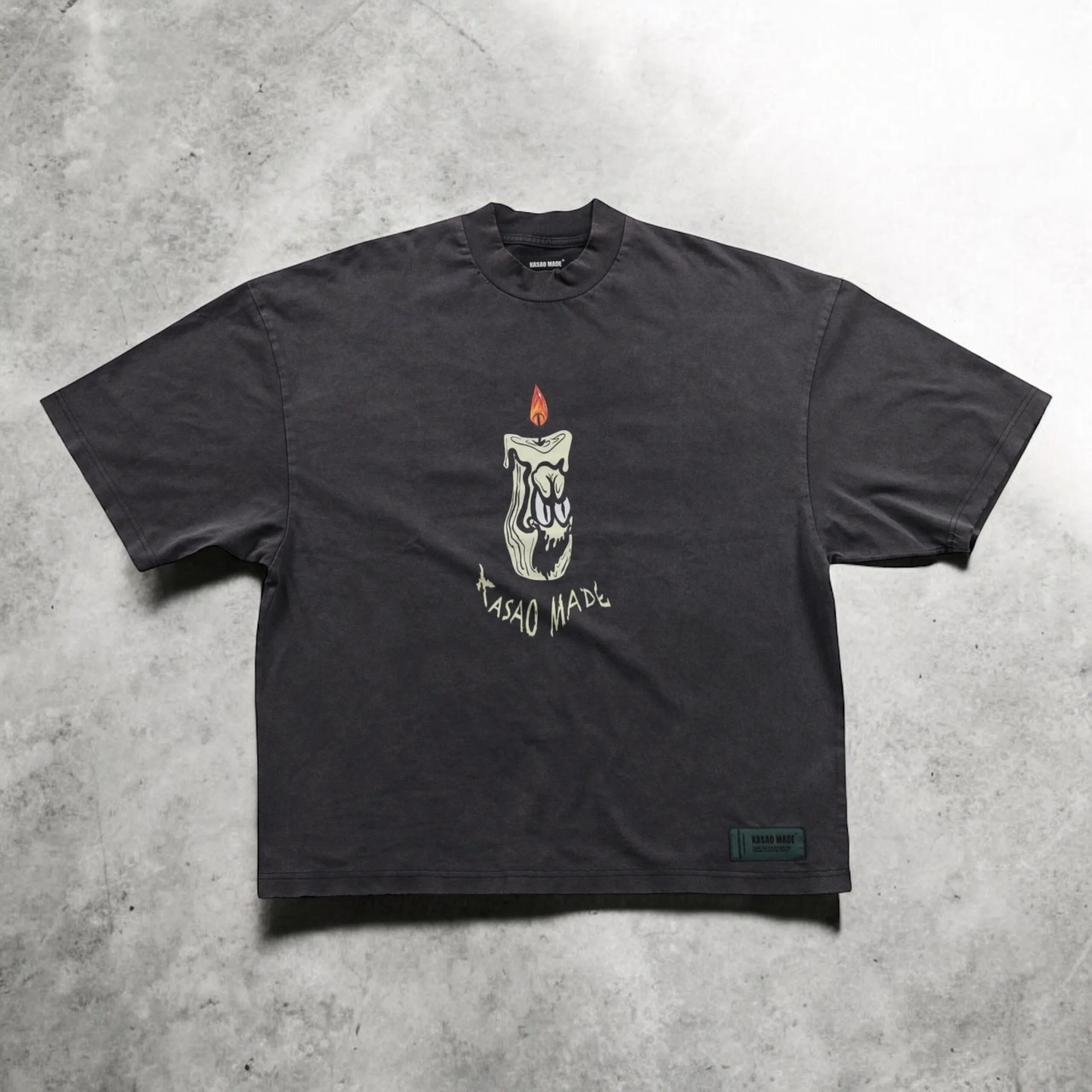 𝗞𝗔𝗦𝗔𝗢 𝗠𝗔𝗗𝗘®︎ FW24 “The FlameDo” Tee Washed Dark Navy